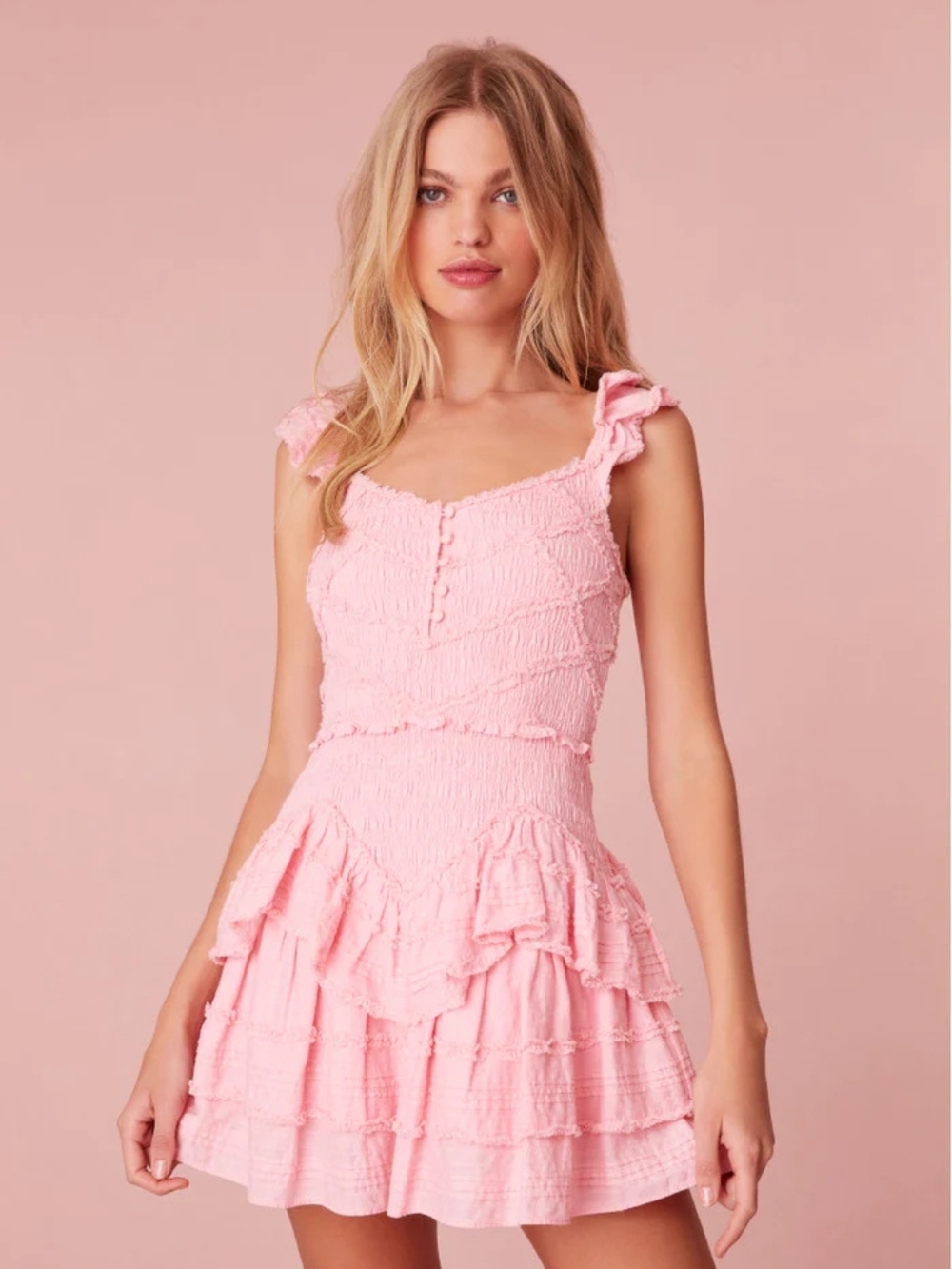 LoveShackFancy Marsinia Dress Bubblegum Pink/ Small - Picture 3 of 13